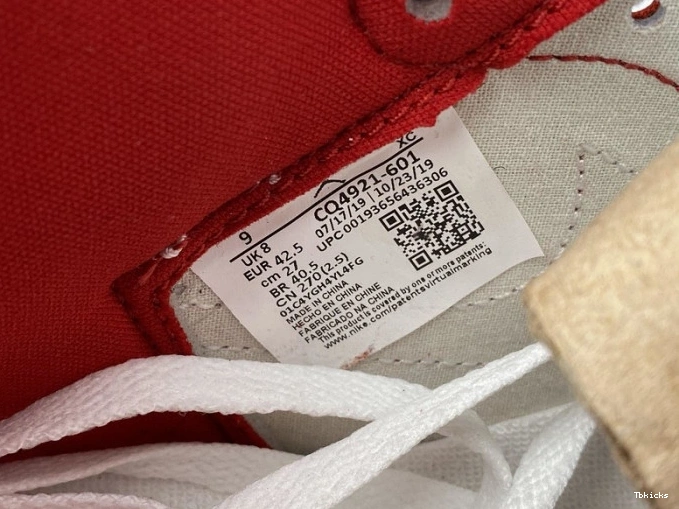 Rep TBK 'New '85 Air OG High Jordan 1 Retro Beginnings' CQ4921-601 0815